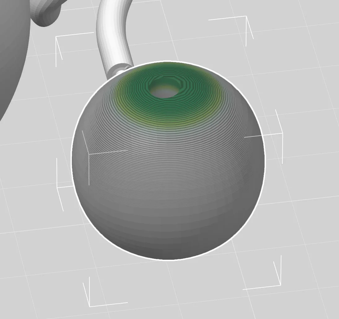 球の上面が細かい積層になっているプレビュー